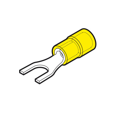 Terminal de horquilla de 4 mm para cable 0,25-1,5 mm² (Bolsa 100 uds)