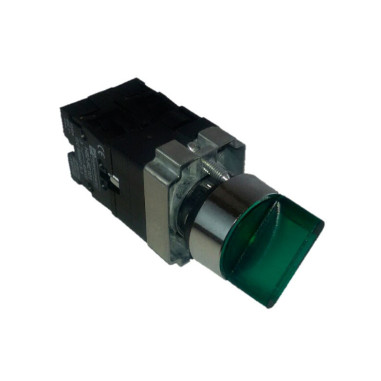 Selector Eléctrico Luminoso 2 posiciones fijas verde