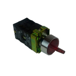 Selector Eléctrico Luminoso 2 posiciones fijas rojo