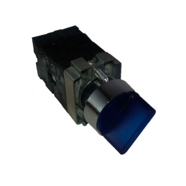 Selector Eléctrico Luminoso 2 posiciones fijas azul
