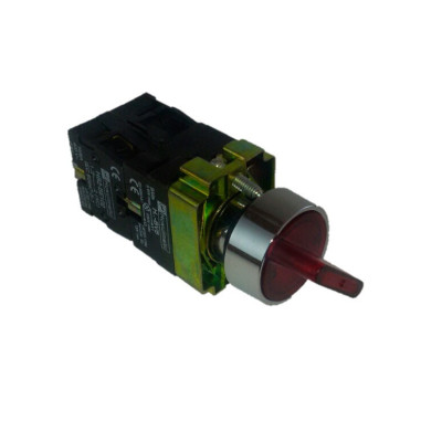 Selector Eléctrico Luminoso 3 posiciones fijas rojo