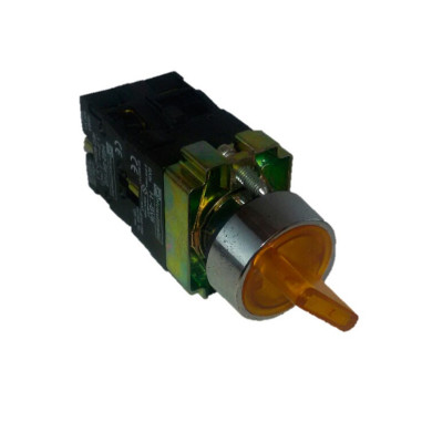 Selector Eléctrico Luminoso 3 posiciones fijas amarillo