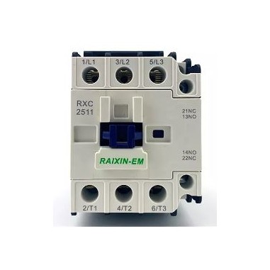 Contacteurs tripolaires 1NE + 1NC AC...