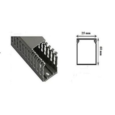 Canaleta ranurada 25x60 mm (tira 1 metro)