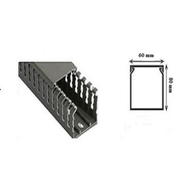 Canaleta ranurada 60x80 mm (tira 1 metro)