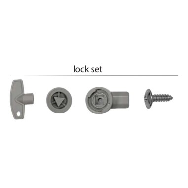 Kit cerradura+llave armario ABS