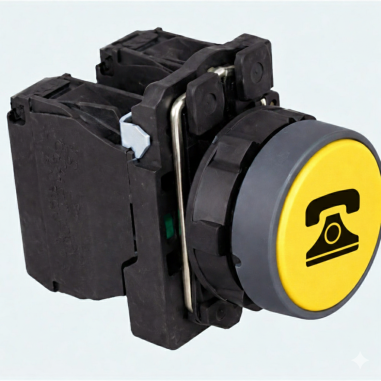 Pulsador de Plástico Marcado Auxilio 3NA