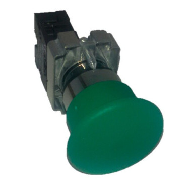 Pulsador de Seta metálico 40mm Verde