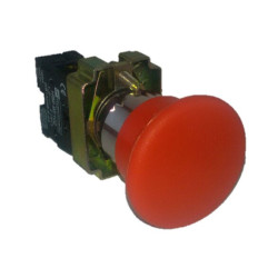 Pulsador de Seta metálico 40mm Rojo