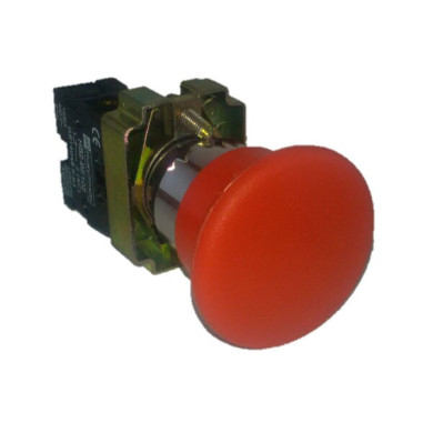 Pulsador de Seta metálico 40mm Rojo