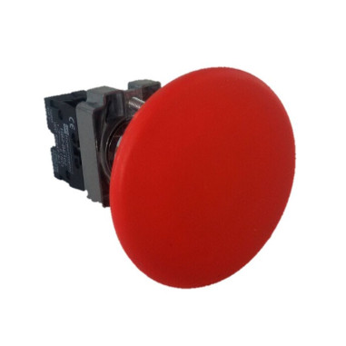 Pulsador de Seta metálico 40mm Rojo