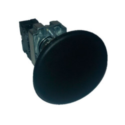 Pulsador de Seta metálico 40mm Negro