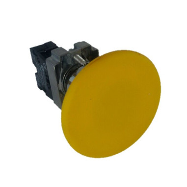 Pulsador de Seta metálico 40mm Amarillo