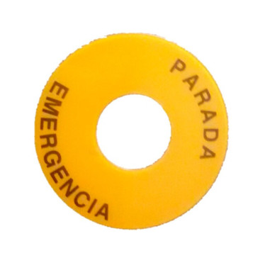 Etiqueta paro de emergencia