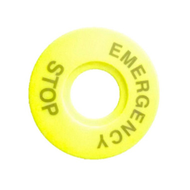 Etiqueta paro de emergencia