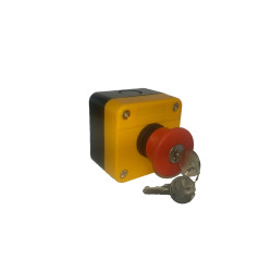 Caja paro emergencia llave diametro 40 mm