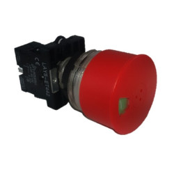 Pulsador de paro de emergencia con señalización de estado