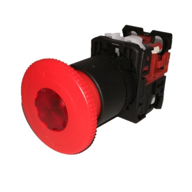 Pulsador de paro de emergencia luminoso