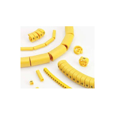 Marcadores de cables de diámetro 4 a 8 mm  con números (100 uds)